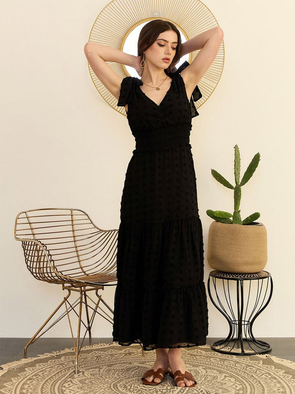Berrylush Jacquard Maxi Dress