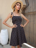 DressBerry Floral Print Strappy Empire Mini Dress