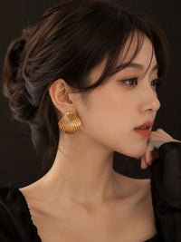 PANASH Gold-Plated Quirky Studs Earrings
