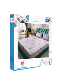 Myntra Elegant Homes Purple Floral Pure Cotton 400 TC King Bedsheet Set 2.5m x 2.25m