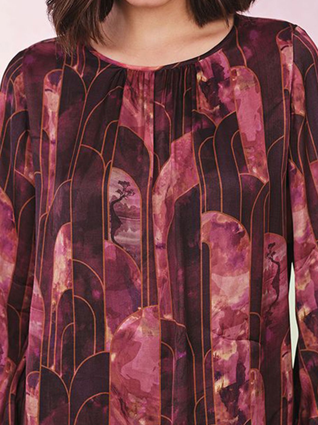AND Women Abstract Printed Top
