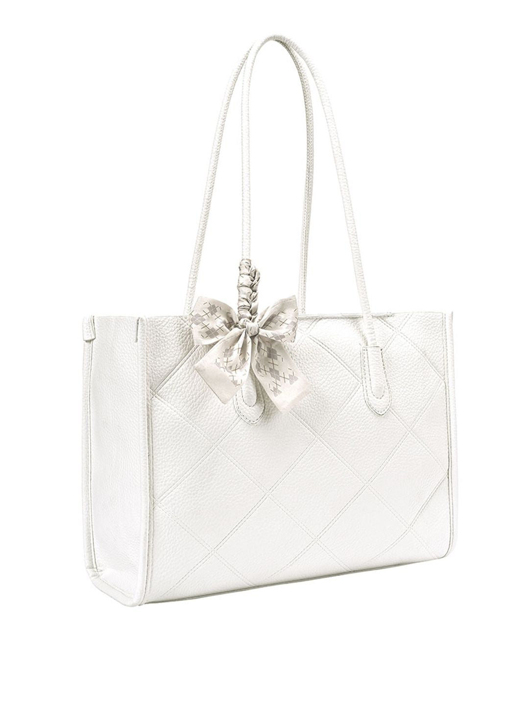 Lino Perros Textured Structured Shoulder Bag With Pouch