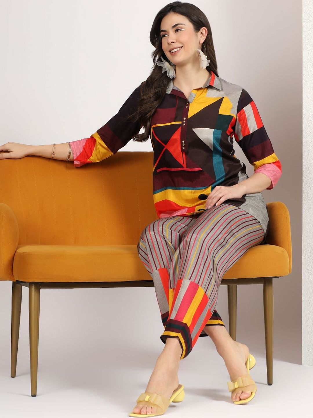 Mamicha Printed Shirt with Trousers