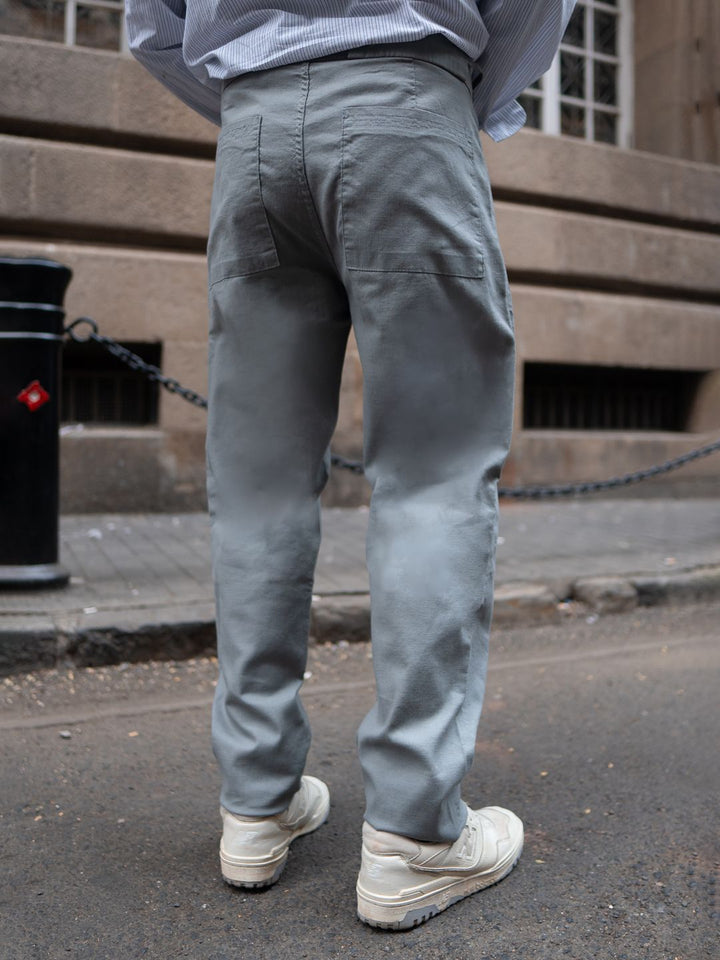 Powerlook Men Regular Fit Mid Rise Linen Trousers