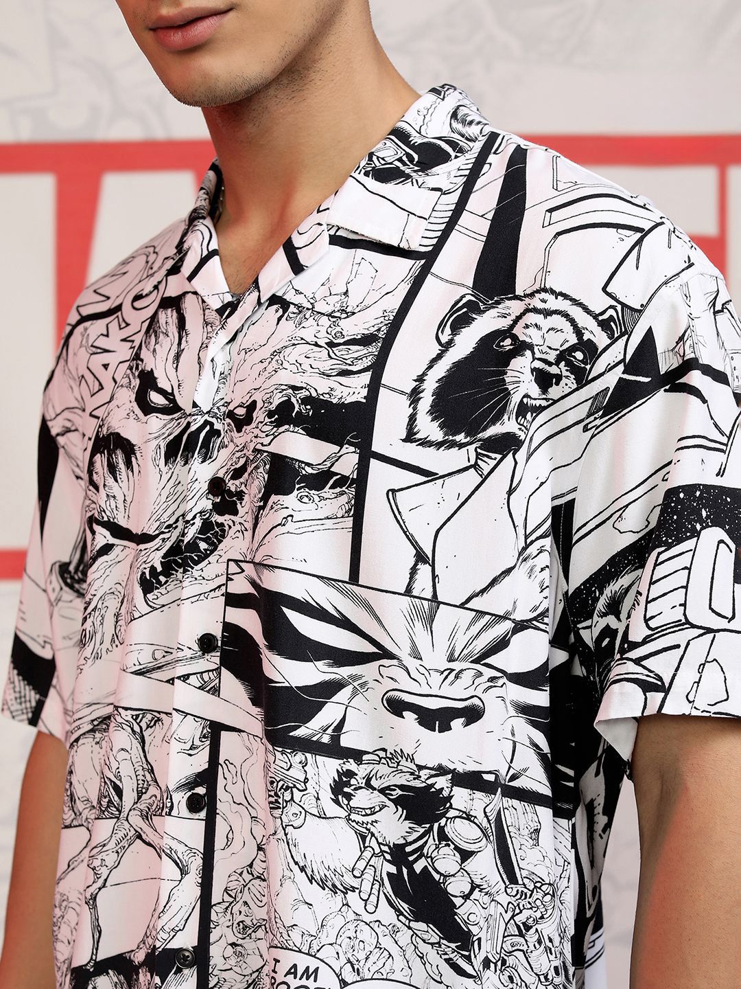 HIGHLANDER Men Graphic Printed Drop Shoulder Sleeves Casual Shirt