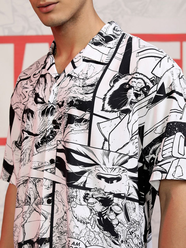 HIGHLANDER Men Graphic Printed Drop Shoulder Sleeves Casual Shirt