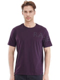 RARE RABBIT Men Solid Round Neck Cotton T-shirt
