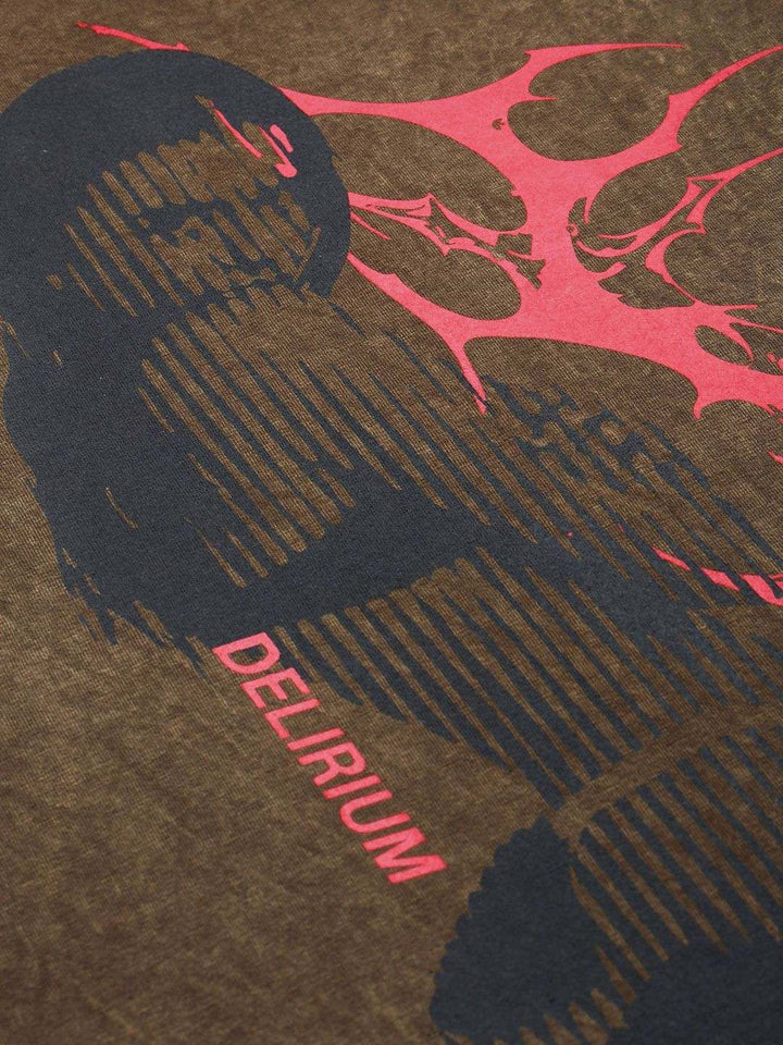Bene Kleed Men Graphic Printed Acid Wash Cotton Oversized T-shirt