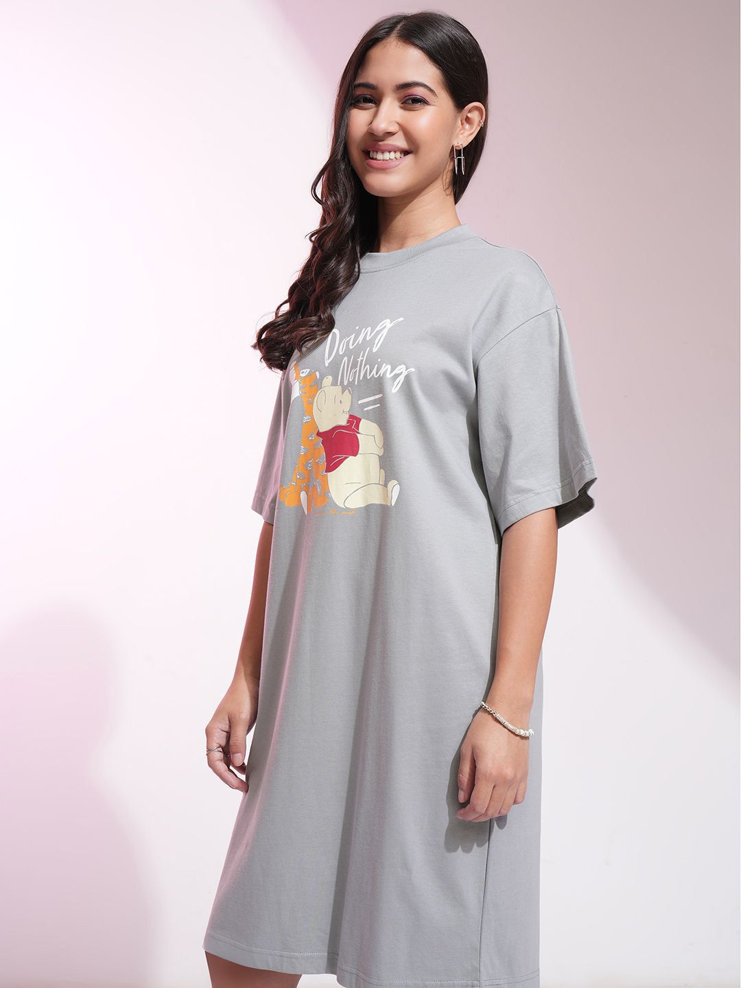 Tokyo Talkies Disney Women Winnie & Tigger Print Mini TShirt Dress