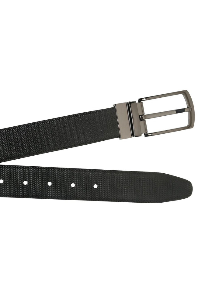 Teakwood Leathers Men Textured Leather Reversible Formal Belt