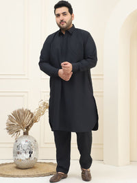 SOJANYA PLUS Shirt Collar Pathani Kurta with Salwar