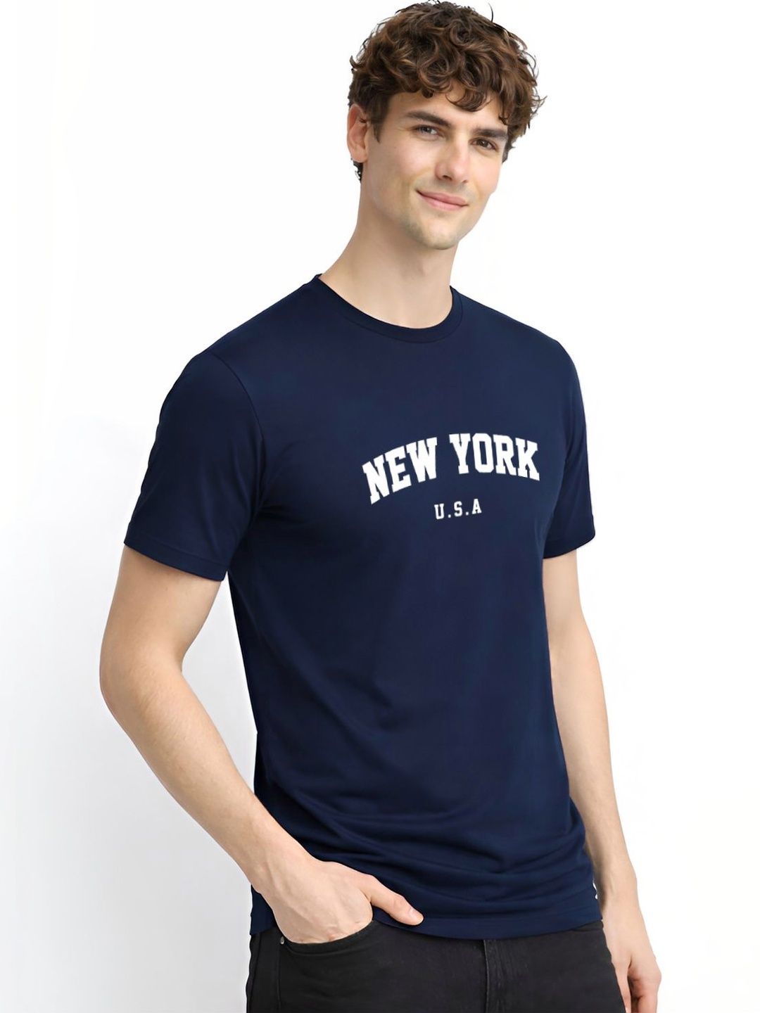 ADRO Men Typography Printed T-shirt