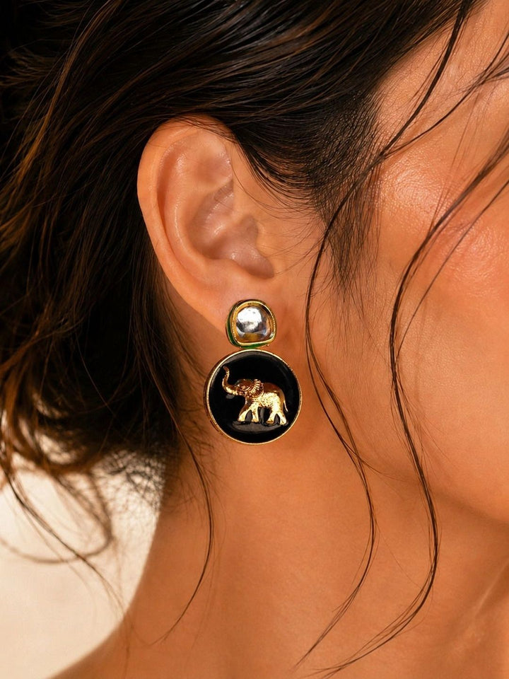 PANASH Circular Drop Earrings