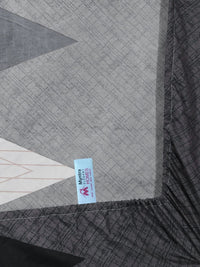 Myntra Elegant Homes Kapas Geometri Kelabu 300 TC Dilengkapi Cadar Bujang Halus dengan Sarung Bantal-89 x 59 inci
