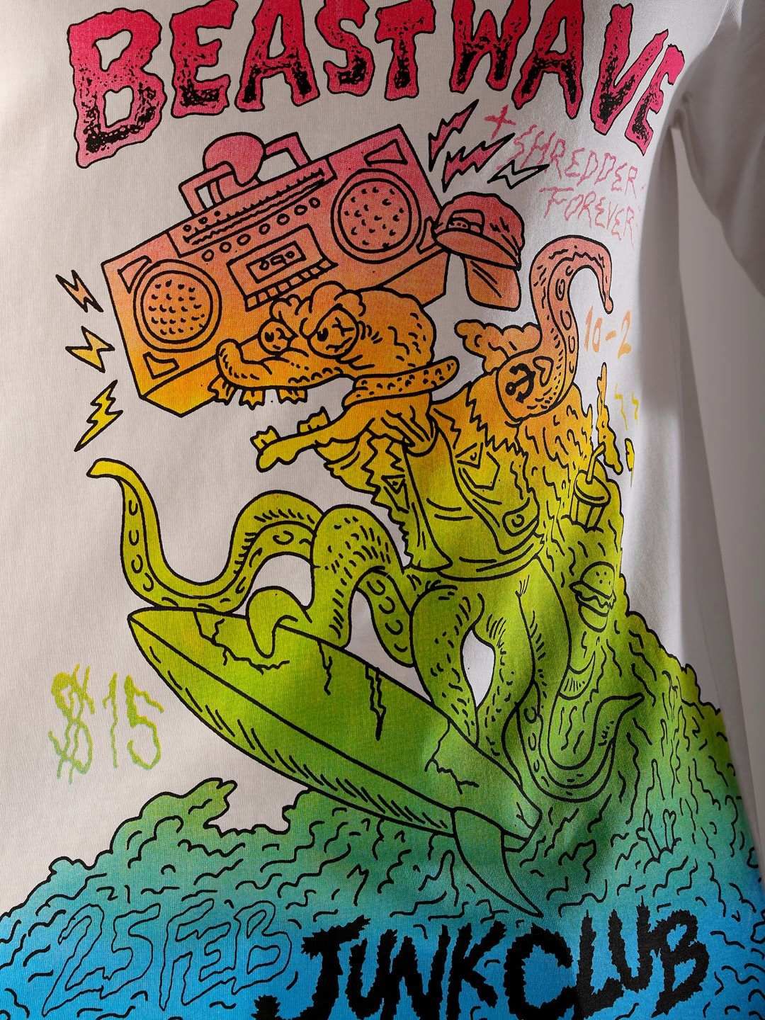 T-Shirt Garage CO Lelaki Garage Indian CO Grafik Berbesar Kapas Berat