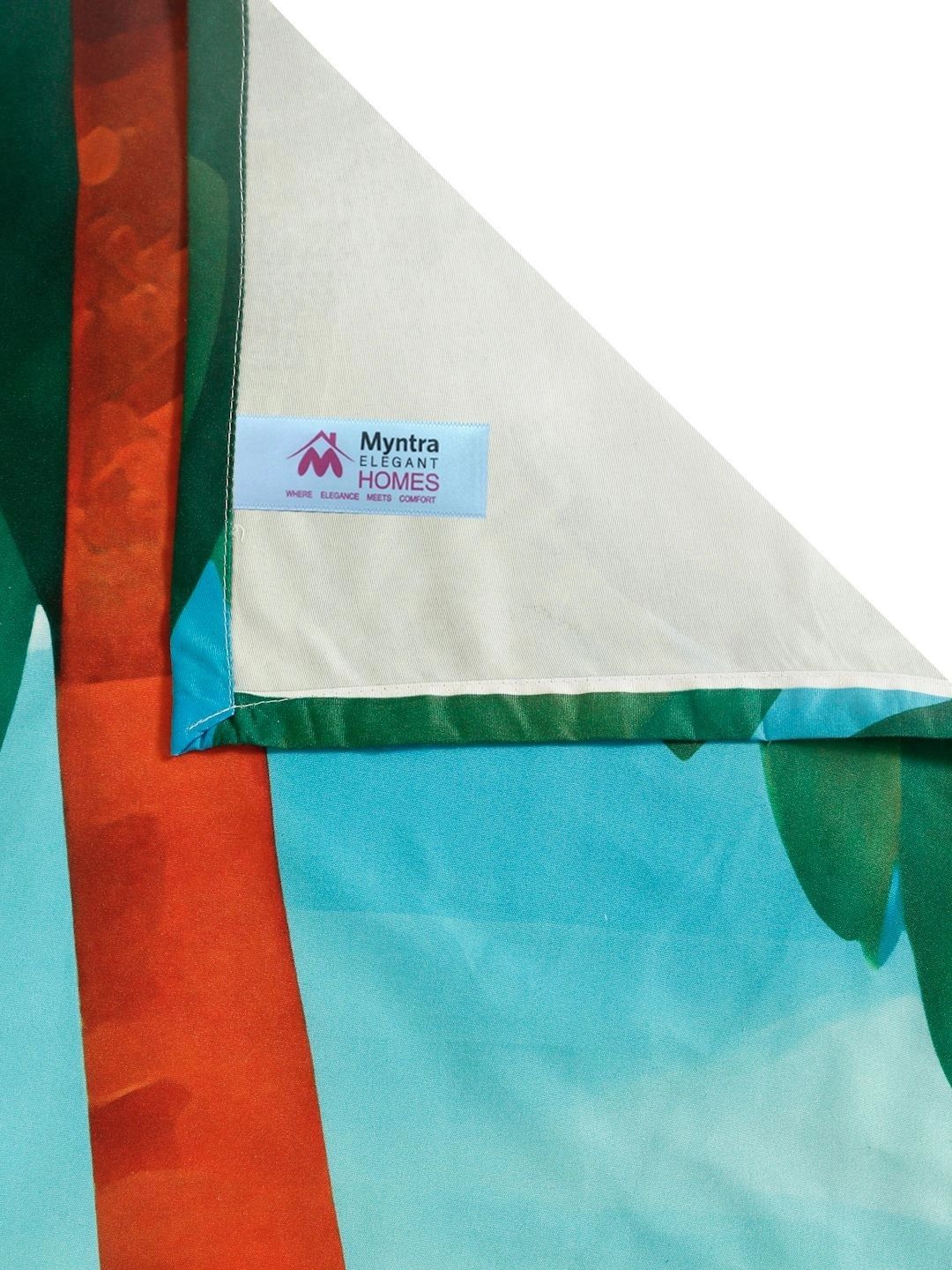 Myntra Elegant Homes Green & White 400 TC King Bedsheet with 2 Pillow Covers