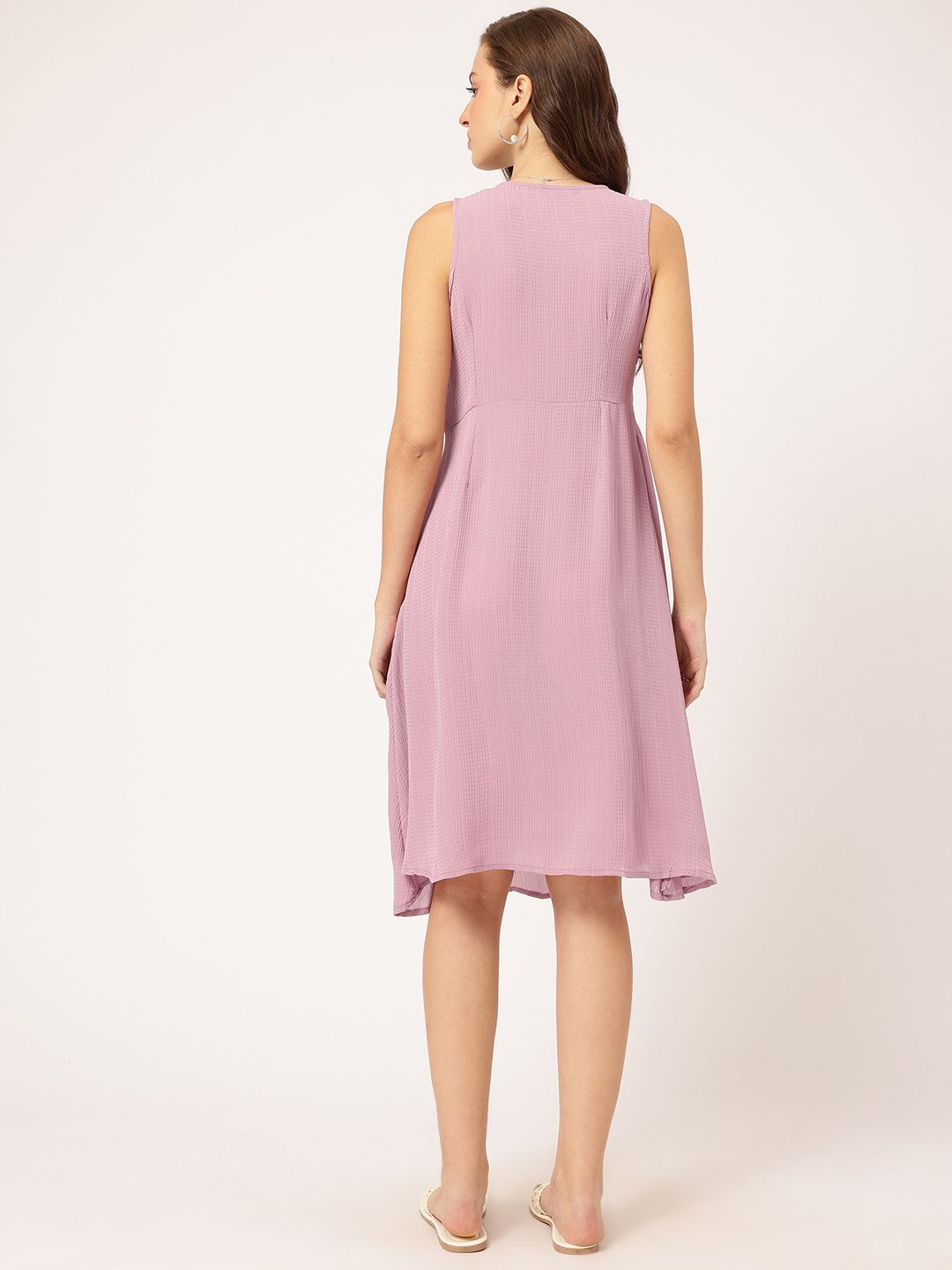 DressBerry Self-Designed A-line Dress with Belted Hoop