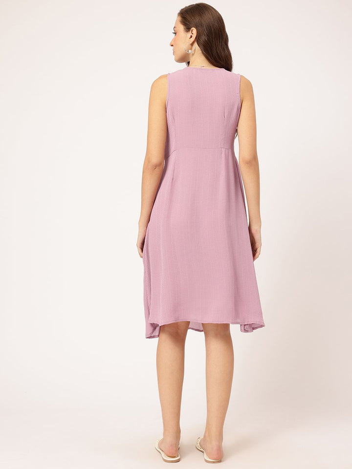 DressBerry Self-Designed A-line Dress with Belted Hoop
