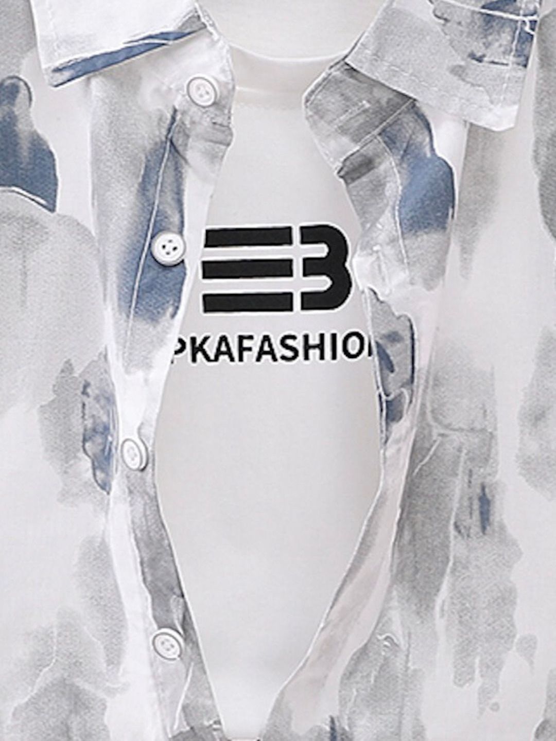 YK Kids Printed Pure Cotton Shirt & Short Clothing Set