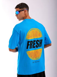 The Indian Garage Co Men Back Printed Boxy Oversized Pure Cotton Round Neck T-shirt