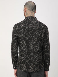 VASTRADO Men Classic Fit Spread Collar Abstract Printed Casual Shirt
