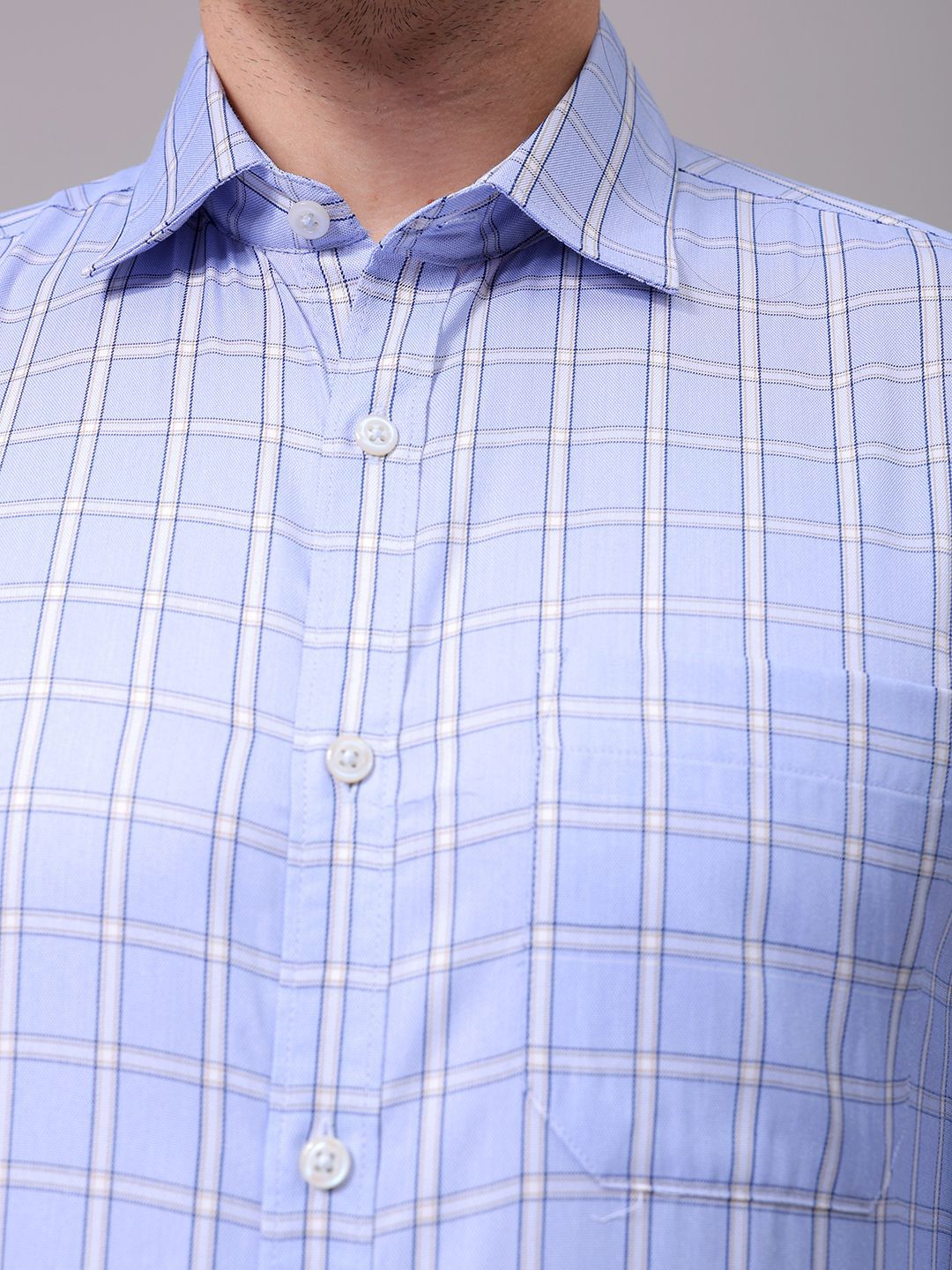 The Indian Garage Co. X Luxe Men Slim Fit Opaque Checked Formal Shirt
