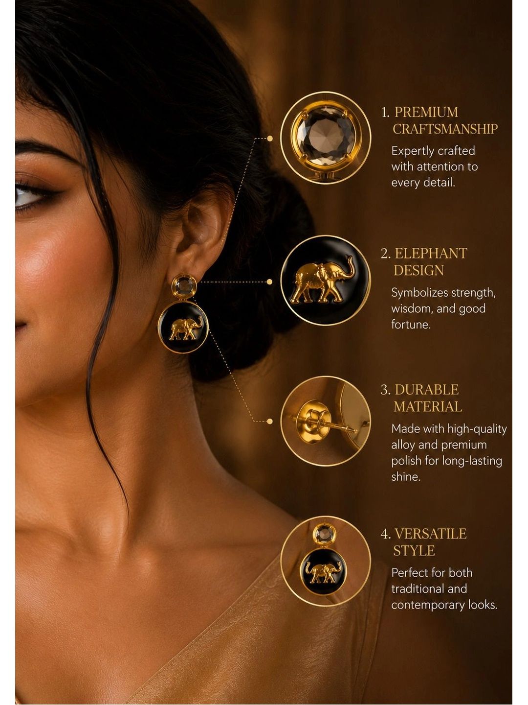 PANASH Circular Drop Earrings