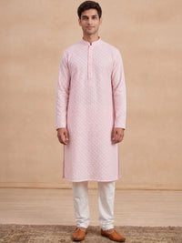House of Chikankari Men Embroidered Chikankari Kurta