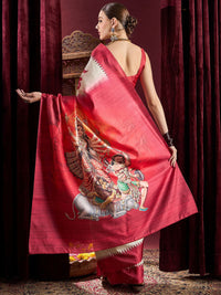 Saree mall Durga Puja Ethnic Motifs Silk Blend Garad Sarees