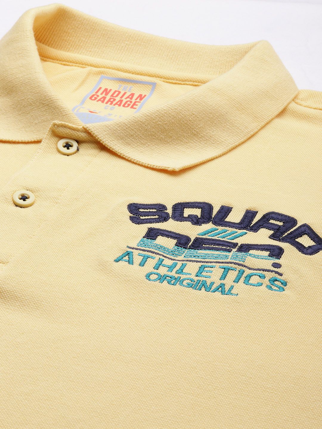 The Indian Garage Co Polo Collar Applique T-shirt