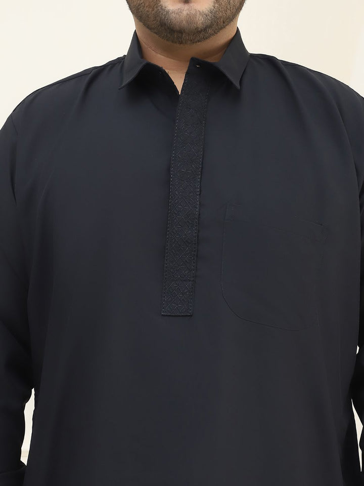 SOJANYA PLUS Shirt Collar Pathani Kurta with Salwar