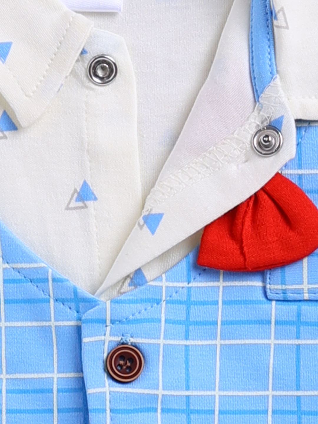 Moms Love Infant Boys Checked Pure Cotton Clothing Set