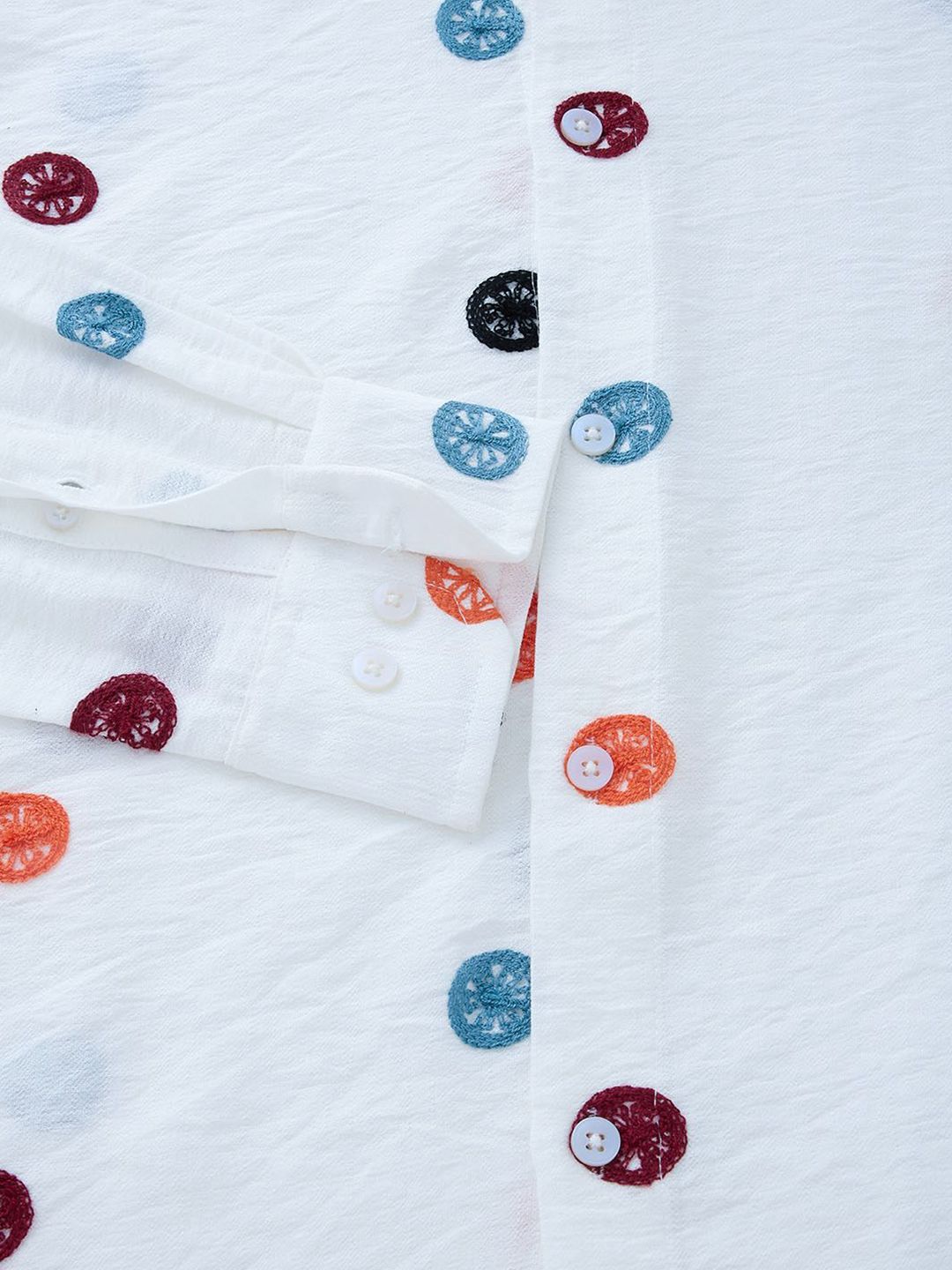 Thomas Scott Men Embroidered Regular Fit Casual Shirt