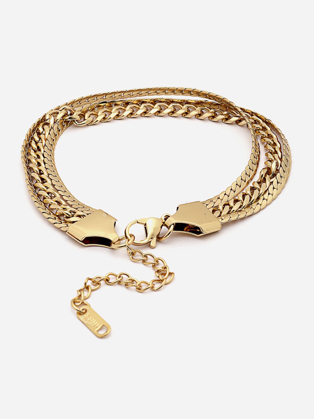 VOGUE PANASH Women Brass Gold-Plated Wraparound Bracelet