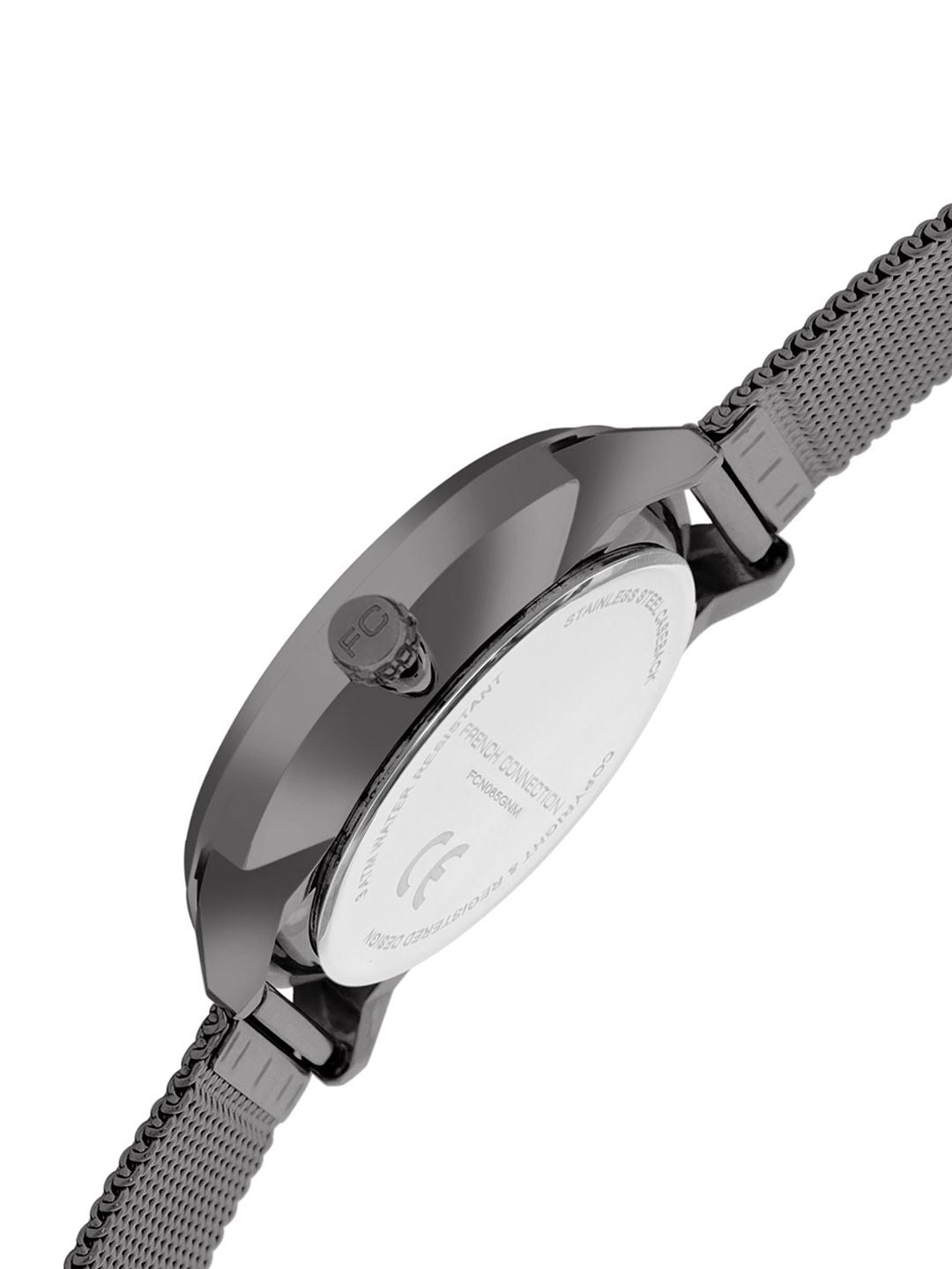 Sambungan Perancis Lelaki Dial & Gelang Gelang Keluli Tahan Karat Tali Analog Watch