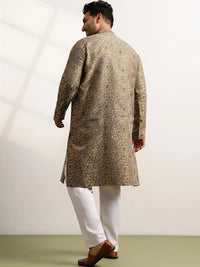 SOJANYA PLUS Lelaki Floral Regular Kurta dengan Seluar