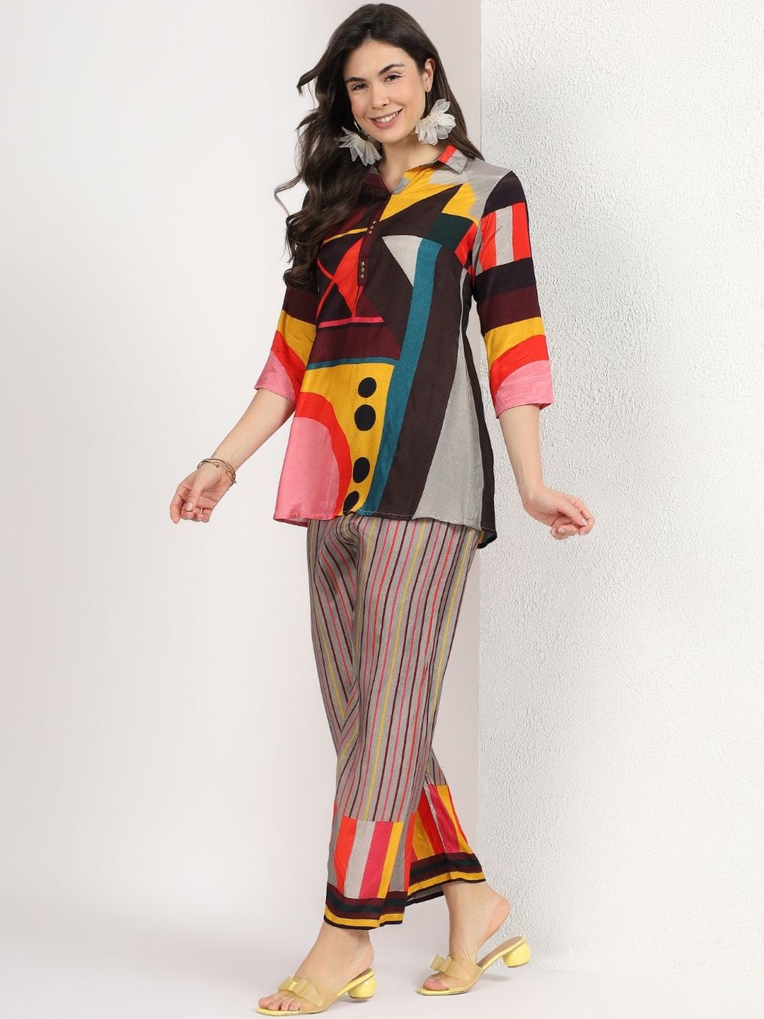 Mamicha Printed Shirt with Trousers