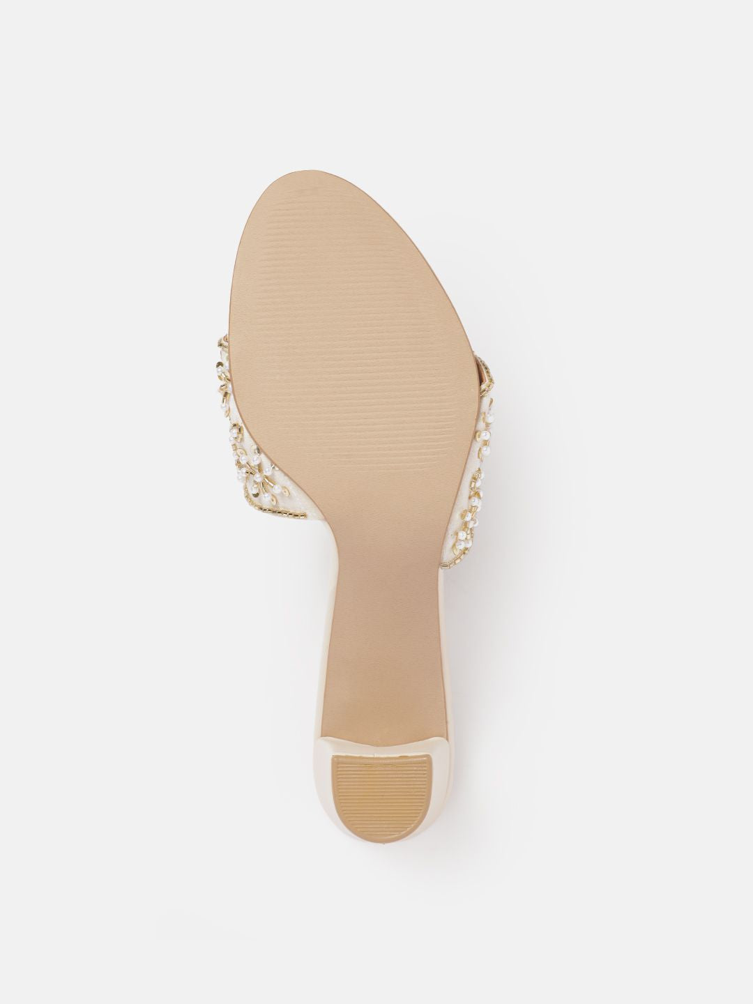 House of Pataudi Open Toe Embellished Block Heels