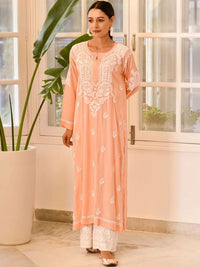 House of Chikankari Women Ethnic Motifs Embroidered Chikankari Kurta