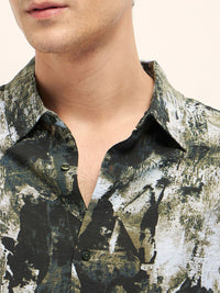 THE BEAR HOUSE Men Opaque Printed Casual Shirt