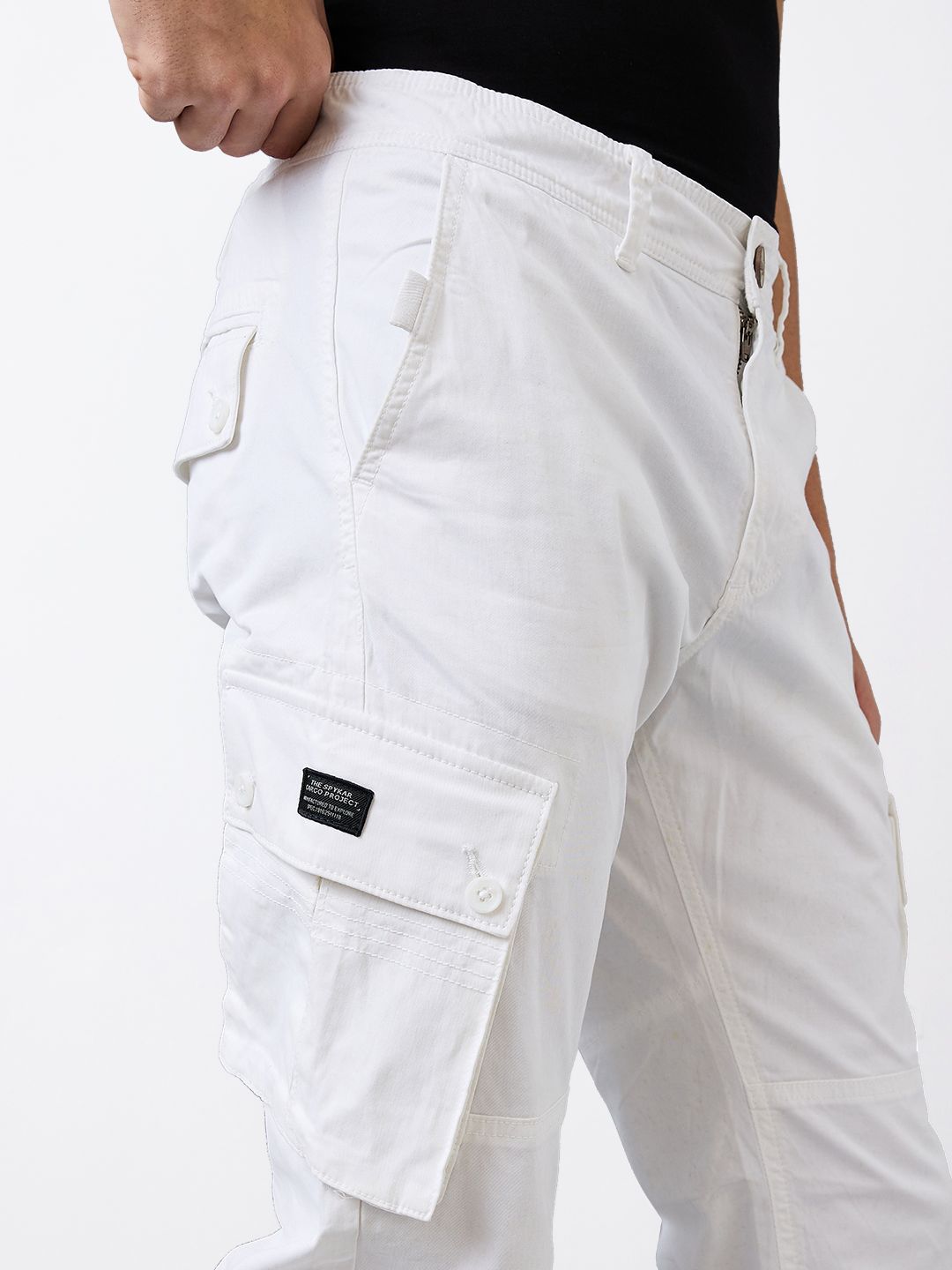 SPYKAR Men Straight Fit Cotton Cargos