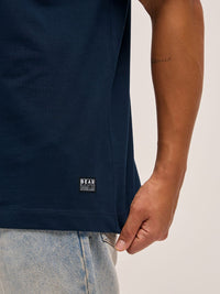 THE BEAR HOUSE Men Solid Round Neck Pure Cotton Oversized T-shirt