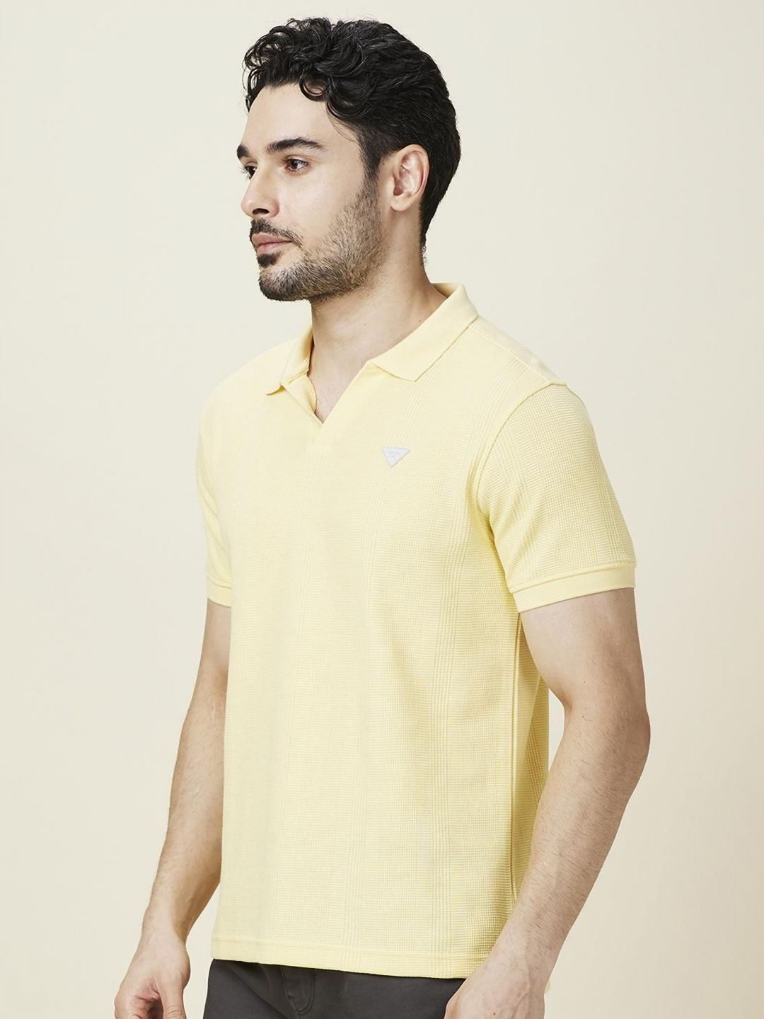 Being Human Men Self Design Polo Collar Slim Fit T-shirt