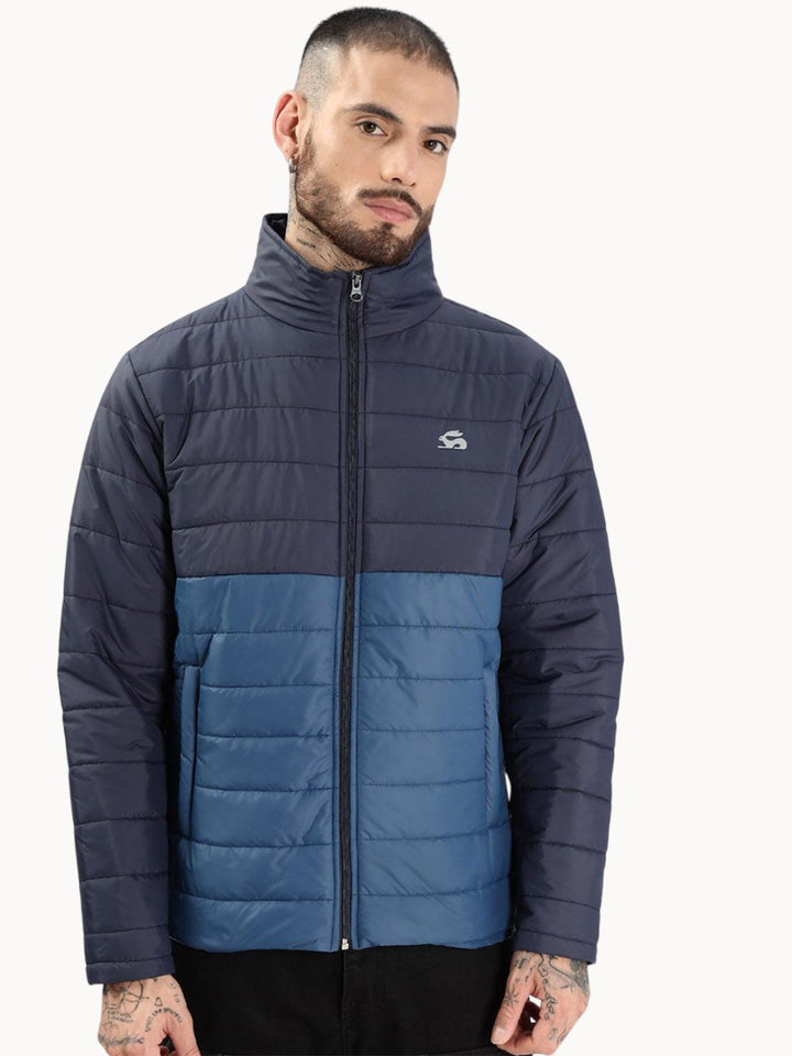 ADRO Men Colourblocked Windcheater Bomber Jacket