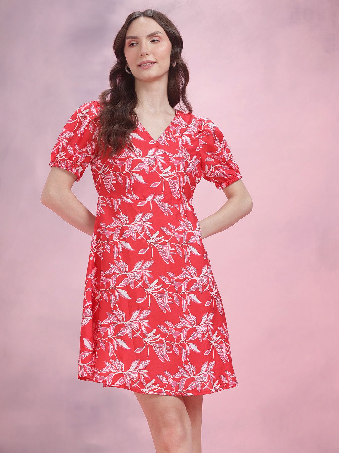 DressBerry Floral Printed A-Line Dress