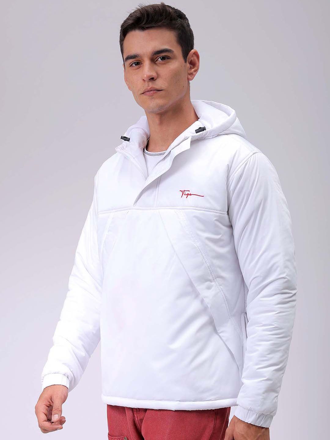 The Indian Garage Co Men Hooded Slim Fit Bomber Jacket