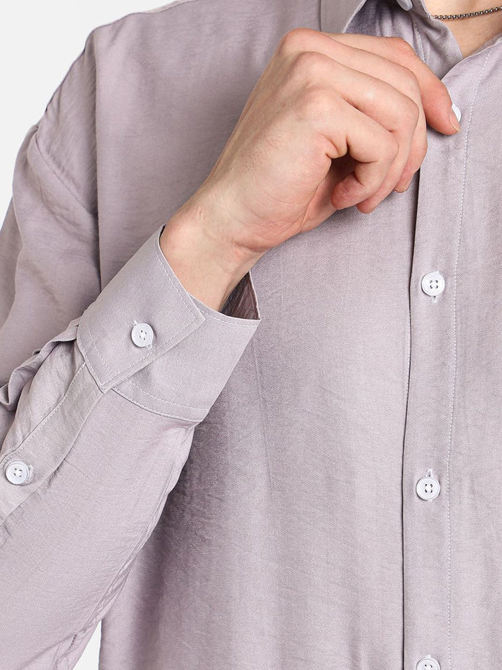 Campus Sutra Men Comfort Spread Collar Solid Casual Shirt