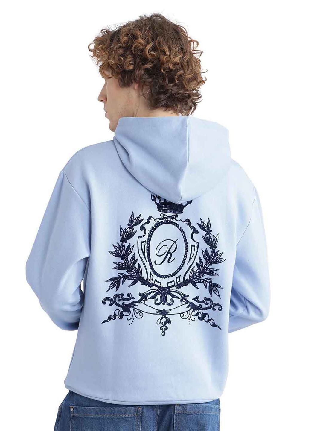 RARE RABBIT Men Printed Hooded Sweatshirt