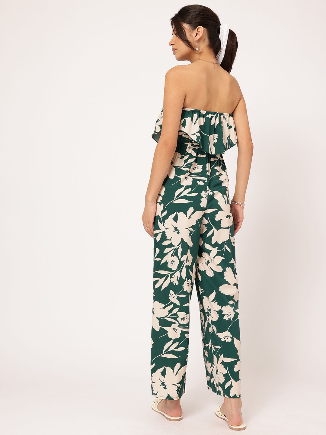 DressBerry Strapless Serenity Floral Print Layered Bandeau Jumpsuit
