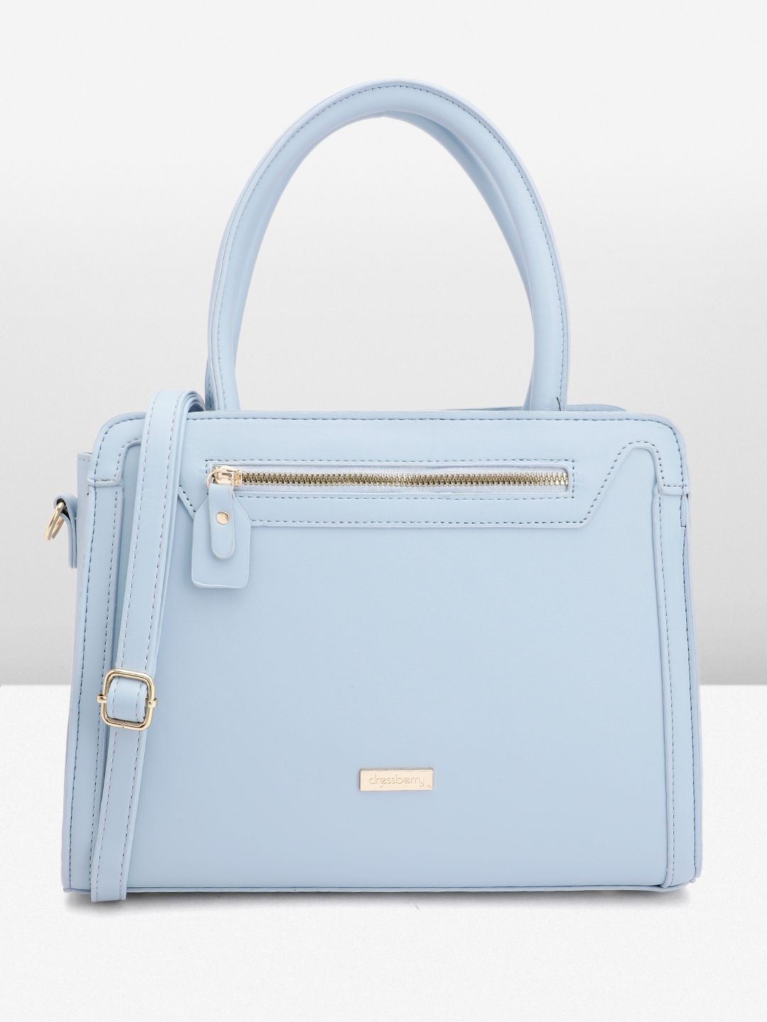 DressBerry Structured Handheld Bag with Detachable Sling Strap